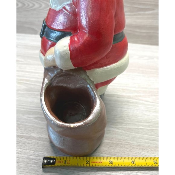 Vintage Christmas Figure Santa Toy Sack & Football Handpainted Ceramic Heavy - Picture 12 of 12
